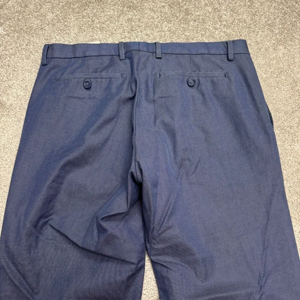 Banana Republic Non-Iron Modern Slim Fit Dress Pants Mens 33x30 Blue Cotton Work